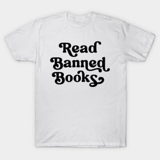 Read Banned Books Retro Lettering T-Shirt